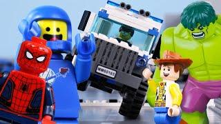 LEGO Animations for Kids  STOP MOTION | LEGO Police, Spiderman & Hulk | Billy Bricks Compilations