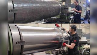 Giant Project on the Lathe: 820 mm Diameter and 2200 mm Length Rod#viralvideo#machine#youtube#torna