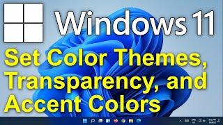 ️ Windows 11 - Customize Colors - Helpful Color Themes - High Contrast Options