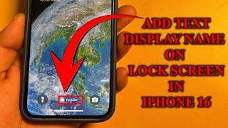 How to add text to my iPhone  lock screen