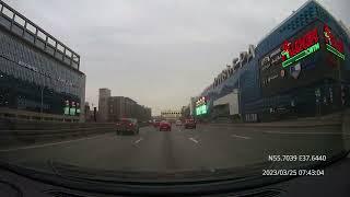 Driving in Moscow city: Текстильщики - Кунцево 25/03/2023 (timelapse 4x)