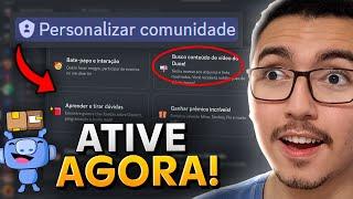 Como Ativar e Configurar ACOLHIMENTO no Discord!! (Registro Onboarding)