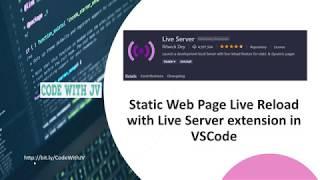 Static Web Page Live Reload with Live Server extension in VSCode