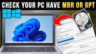 How to Check Your PC Have MBR or GPT Partition Style in Any Windows PC/Laptop 2024️