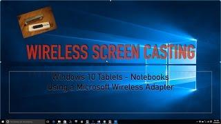 Tablet and Notebook Screen Casting | Using Wireless Microsoft Adapter | Miracast