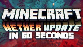 Minecraft 1.16 Nether Update in 60 Seconds (Piglins, Bartering, Bastions, Lodestones, New biomes!)