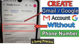 How to Create Gmail Account Without Phone Number 2024