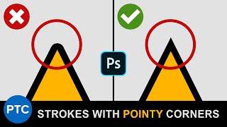 Make Strokes with POINTY Corners in Photoshop! | 90-Second Tip #23