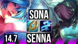 SONA & Seraphine vs SENNA & Ziggs (SUP) | Rank 3 Sona, Comeback, 900+ games | BR Challenger | 14.7