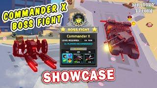 COMMANDER X Boss Fight SHOWCASE | How to defeat Commander X in Military Tycoon Roblox