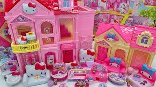 Satisfying with Unboxing Cute Pink Hello Kitty My Melody Doll House Playset ASMR Toys