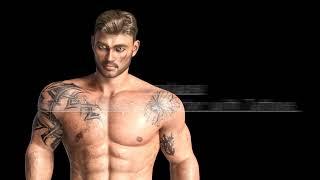 Timelapse Daz 3D Male Character with Tattoos
