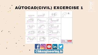 AutoCAD Civil Excercise 1 | Beginners Practice | BK Engineering