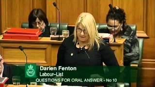 27.6.13 - Question 10: Darien Fenton to the Minister of Labour