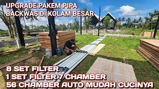 PERDANA DI TRISNO KOI PEMIPAAN BACK WAS TIAP² CHAMBER | KOLAM BESAR AUTO MUDAH CUCI TIAP² CHAMBER