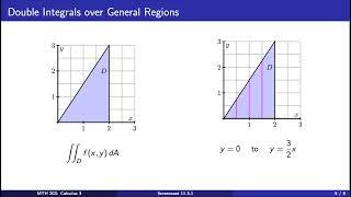 Screencast 11.3.1 Introduction to Double Integrals over General Regions