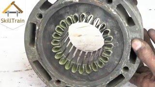 Applying new insulation paper to a motor (Hindi) (हिन्दी)