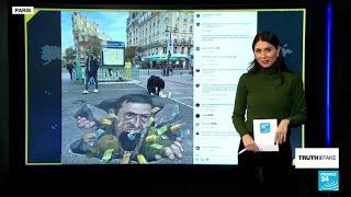 No, anti-Zelensky graffiti was not painted in the suburbs of Paris • FRANCE 24 English