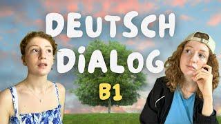 German Dialogue | B1 + Subtitles in German & English + Vocabulary list  Learn German 