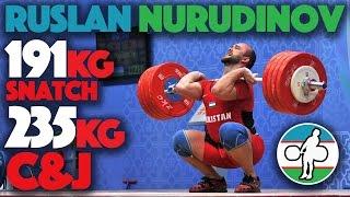 Ruslan Nurudinov (110) - 191kg Snatch + 235kg Clean and Jerk