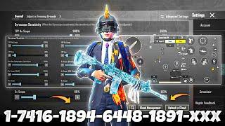 3.5 UPDATE  BEST ZERO RECOIL SENSITIVITY CODE+CONTROL SETTINGS BGMI/PUBG MOBILE