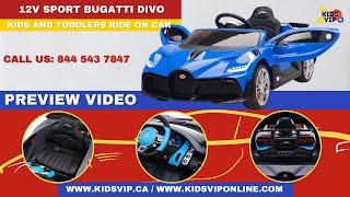 KIDSVIP Limited Sport 12v Bugatti Divo Ride On Car for Kids and Toddlers w/ Remote