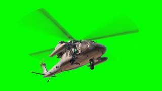 Green Screen Military Helicopter Black Hawk uh-60 - Footage PixelBoom CG