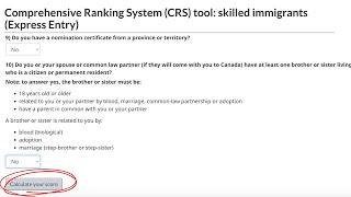 How to calculate CRS scores for Express entry/permanent residency into Canada | Step by Step guide