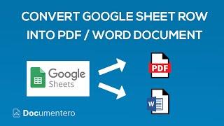 Convert Google Sheets Rows into Word or PDF documents using Zapier