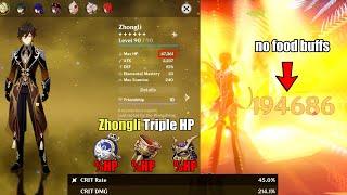 My Zhongli Triple HP Build | Genshin Impact