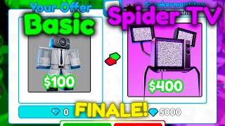 I went from BASIC to SPIDER TV in Toilet Tower Defense!