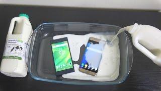 Sony Xperia XZ vs Samsung Galaxy S7 Edge Milk Freeze Test 10 Hours! Who Will Win?!