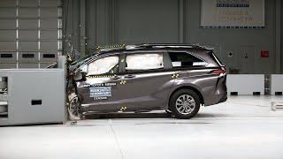 2021 Toyota Sienna driver-side small overlap IIHS crash test