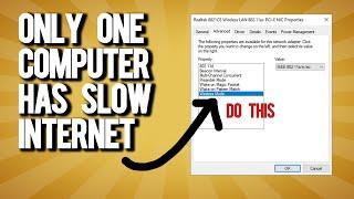 When only one computer has slow internet