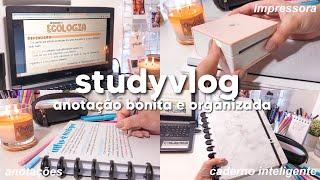 STUDY VLOG | dicas para fazer uma anotação bonita e organizada + porque ter um ritual pré estudos