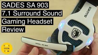 SADES SA903 7.1 Surround Sound Gaming Headset Review + Microphone Audio Demo