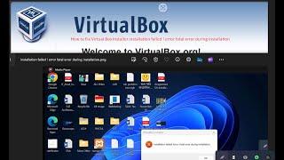 How to Fix Virtual Box Installer installation failed ! error fatal error during installation