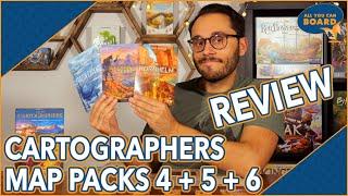 Cartographers New Map Packs 4 + 5 + 6 | Review | Expanding Cartographers in Interesting Ways!