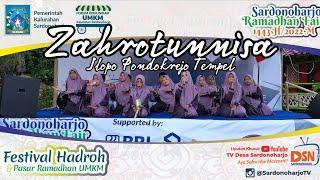 Sholawat Hadroh Zahrotunnisa Jlopo Pondokrejo Tempel Festival Hadroh & Pasar Ramadhan Sardonoharjo