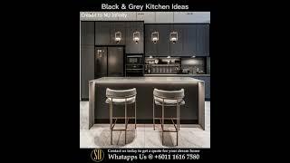 Project Sharing: Black & Grey Kitchen Design Ideas / Interior Design