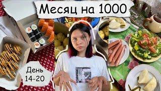 Месяц на 1000₽. День 14 - 20. Не смогла прожить на тысячу в России 2024. Экономные рецепты.