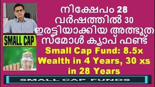 Small Cap Fund: 8.5x Wealth in 4 Years, 30 xs in 28  years -നിക്ഷേപം 28 വർഷത്തിൽ 30 ഇരട്ടിയാക്കിയ