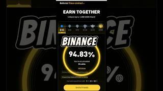 Binance biggest Campaign Earn free USDC #binance #airdrop #shorts