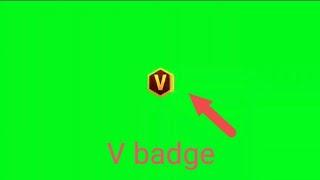 V Badge green screen 3d free fire
