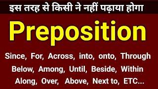 All Prepositions - Since, For, Until, Below, onto, across, etc ... | Preposition in English Grammar