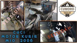 CUCI MOTOR MIO 2006 dan semi  Coating || WASH MOTOR MIO 2006 and semi-coating