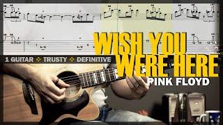 Wish You Were Here | Guitar Cover Tab | Intro Solo Lesson | Backing Track with Vocals  PINK FLOYD