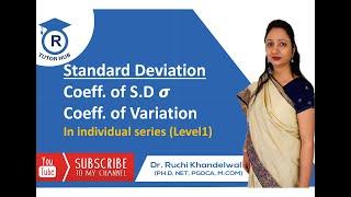 Standard Deviation in Individual Series by Direct Method by Dr. Ruchi Khandelwal