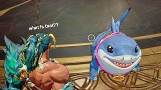 Funniest dialogue of characters meeting Jeff the Land Shark for the first time...