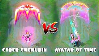 Angela Avatar of Time VS Cyber Cherubin Skin Comparison